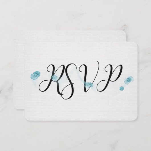 schwarze UAWG mit Blume auf Leinen Einladung (Vorne/Hinten)