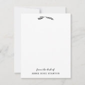 Schwarze, überquerte Zweifler vom Schreibtisch Mitteilungskarte (Vorderseite)