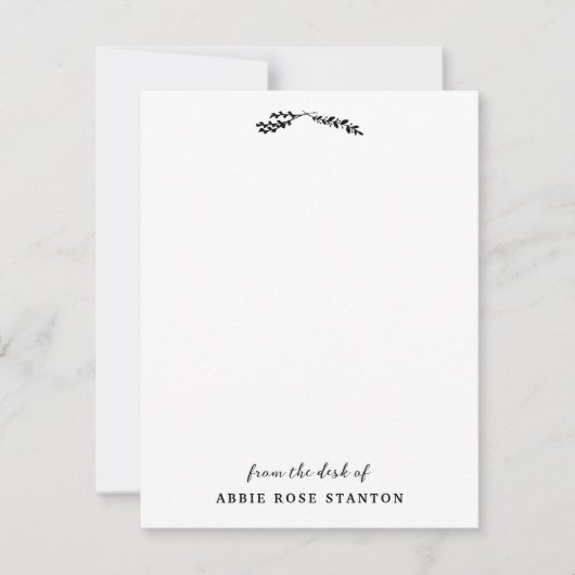 Schwarze, überquerte Zweifler vom Schreibtisch Mitteilungskarte (Vorderseite)