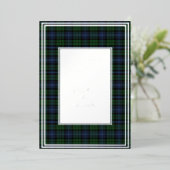 Schwarze Uhr Antikes Original Tartan Silver Folieneinladung (Stehend vorne)