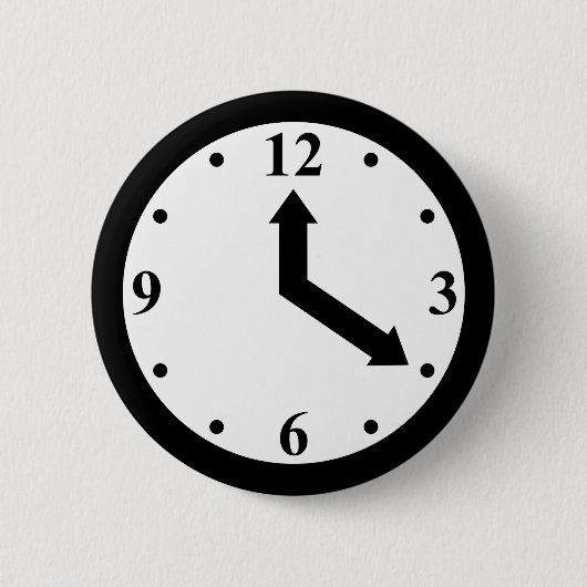 Schwarze Uhr Button (Vorderseite)