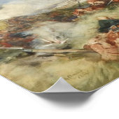 Schwarze Uhr in Fontenoy Poster (Ecke)