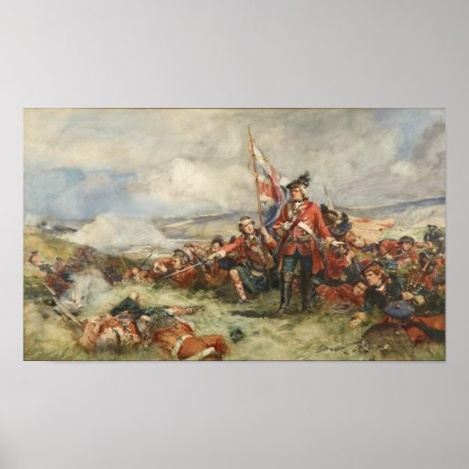 Schwarze Uhr in Fontenoy Poster (Vorne)