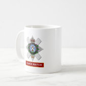 Schwarze Uhr Kaffeetasse (Vorderseite Links)