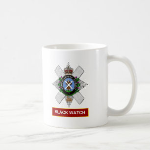 Schwarze Uhr Kaffeetasse