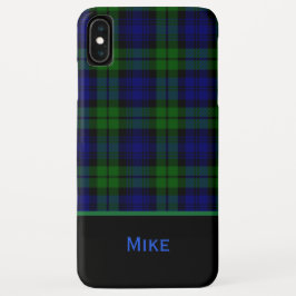 Schwarze Uhr karierter mit Monogramm iPhone XS Case-Mate iPhone Hülle