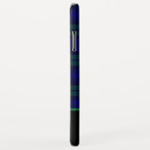 Schwarze Uhr karierter mit Monogramm iPhone XS Case-Mate iPhone Hülle (Hinten/Rechts)