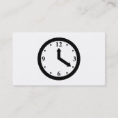Schwarze Uhr Visitenkarte (Rückseite)