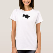 Schwarze Ukrainische Karte T-Shirt (Vorderseite)