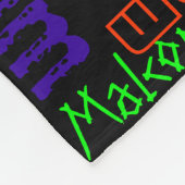 Schwarze umfassende bunte helle Neonnamenscollage Fleecedecke (Ecke)