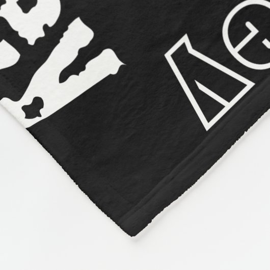 Schwarze umfassende Tafel nennt Fleece-Decke Fleecedecke (Ecke)