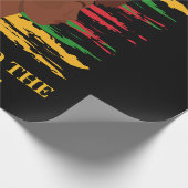 Schwarze Unabhängigkeit Juneteenth Geschenkpapier (Ecke)