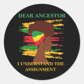 Schwarze Unabhängigkeit Juneteenth Runder Aufkleber (Vorderseite)