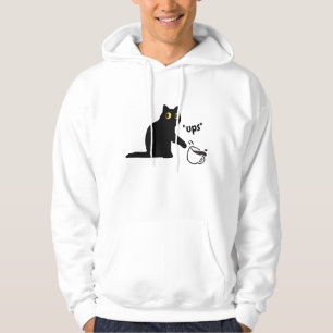 Schwarze unartige Katze Hoodie