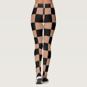 Schwarze und antike, geblasene Quadrate Leggings (Rückseite)