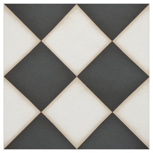 Schwarze und antike weiße Diamanten (groß) Stoff (Muster)