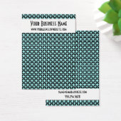Schwarze und Aqua-Sterne-Muster bei Werbekarten (Schreibtisch)