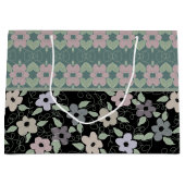 Schwarze und Aquamarine, geflochtene Geschenktasch Große Geschenktüte (Vorderseite)