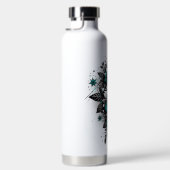 Schwarze und Aquamarine Glitterie Trinkflasche (Rechts)