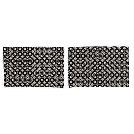 Schwarze und beige Kissenbezug (Vorderseite-Set)