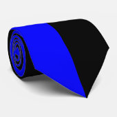 Schwarze und Blau-aufgeteilte Farbe Krawatte (Gerollt)