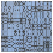 Schwarze und blaue abstrakte Linien Stoff (Nahaufnahme)