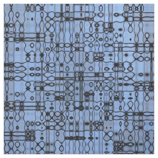 Schwarze und blaue abstrakte Linien Stoff (Muster)