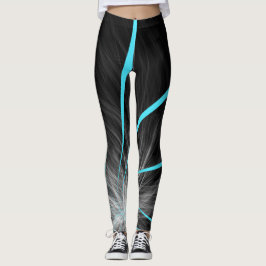 Schwarze und blaue Atmosphäre Leggings
