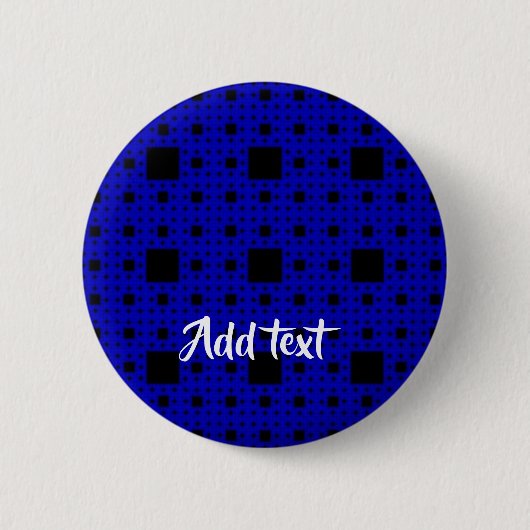 Schwarze und blaue Blöcke Button (Vorderseite)