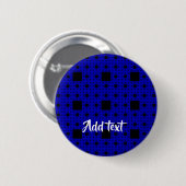 Schwarze und blaue Blöcke Button (Vorne & Hinten)