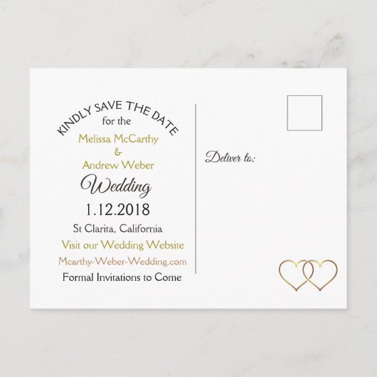 Schwarze und blaue Blumenstrauß Save the Date Ankündigungspostkarte (Rückseite)