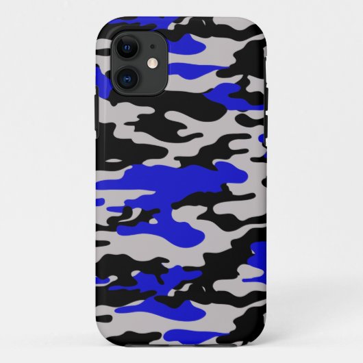 Schwarze und blaue Camouflage - iPhone 5 Case-Mate iPhone Hülle (Rückseite)