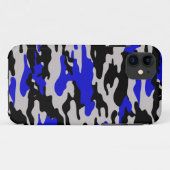Schwarze und blaue Camouflage - iPhone 5 Case-Mate iPhone Hülle (Rückseite (Horizontal))