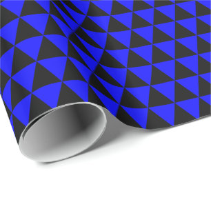 Schwarze und blaue Dreiecke Geschenkpapier