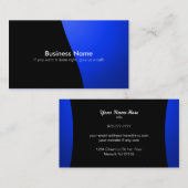 Schwarze und blaue einfache Visitenkarten mit Visitenkarte (Vorne/Hinten)