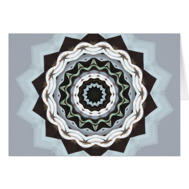 Schwarze und blaue Mandala (Vorderseite (Horizontal))