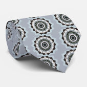 Schwarze und blaue Mandala Krawatte (Gerollt)