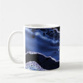 Schwarze und blaue Marmorierung Kaffeetasse (Links)