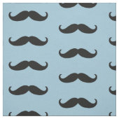 Schwarze und blaue Retro Schnurrbärte Stoff (Muster)