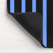 Schwarze und blaue Streifen Mousepad (Ecke)