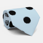 Schwarze und blaue Tupfen Krawatte (Gerollt)