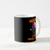Schwarze und braune Cocker Spaniel-Hexe Damen Kaffeetasse (VorderseiteRechts)