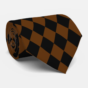 Schwarze und braune Diamantenkrawatte Krawatte