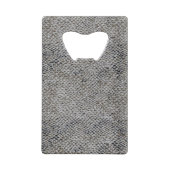 Schwarze und braune Schlangenhaut Kreditkartenflaschenöffner (Rückseite)