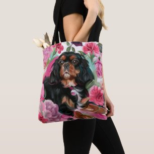 Schwarze und bräunliche Cavalier-Totasche  Rosa B Tasche