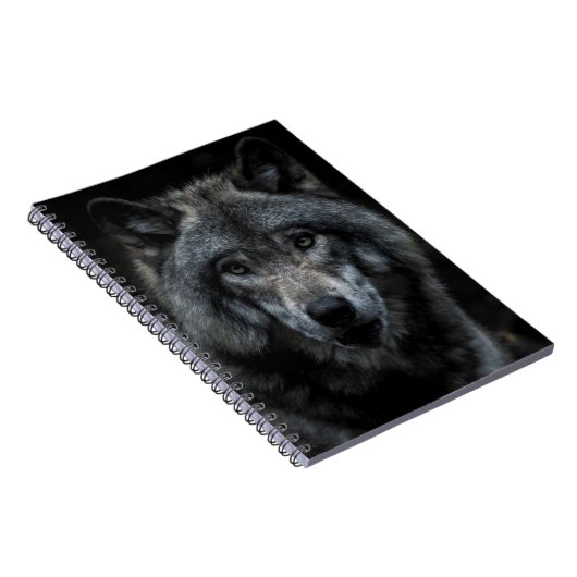 SCHWARZE UND BROWN-WOLF-MALERIE NOTIZBLOCK (Rechte Seite)