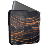 SCHWARZE UND BROWNE SPIRALSTÄBE LAPTOPSCHUTZHÜLLE (Vorne Rechts)