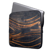 SCHWARZE UND BROWNE SPIRALSTÄBE LAPTOPSCHUTZHÜLLE (Vorderseite Links)