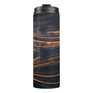 SCHWARZE UND BROWNE SPIRALSTÄBE THERMOSBECHER