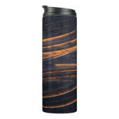 SCHWARZE UND BROWNE SPIRALSTÄBE THERMOSBECHER (Nach rechts gedreht)